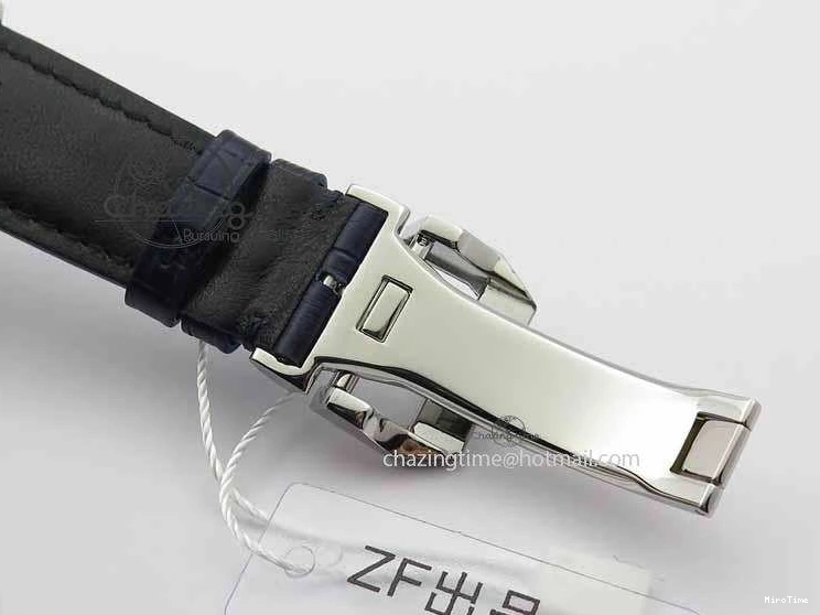 MIROTIME 0705 Portuguese IW3714 Diam ZF V2 1:1 Best Edition White Dial Blue Makers On Blue Leather Strap A79350 (Slim Movement) Stylish 7248
